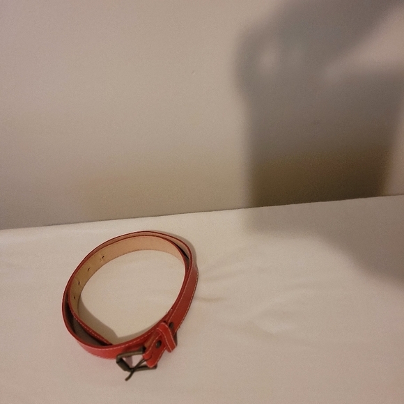 Red Leather Belt - Picture 2 of 3